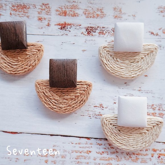 Woven Half Circle Statement Earring - Picture 4 of 5